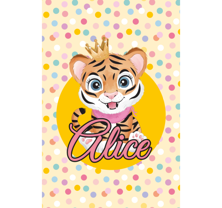 Custom baby tiger kids roller blind - TenStickers