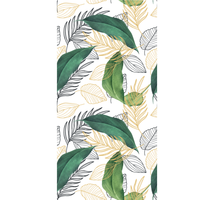 Lush Greenery Leaves roller blind flowers - TenStickers