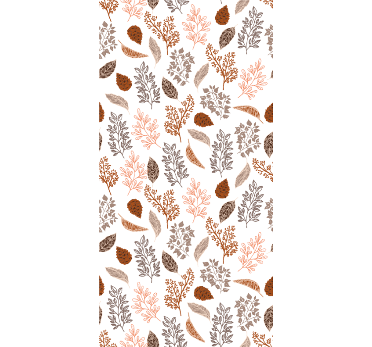 Autumn brown pattern roller blind flowers - TenStickers