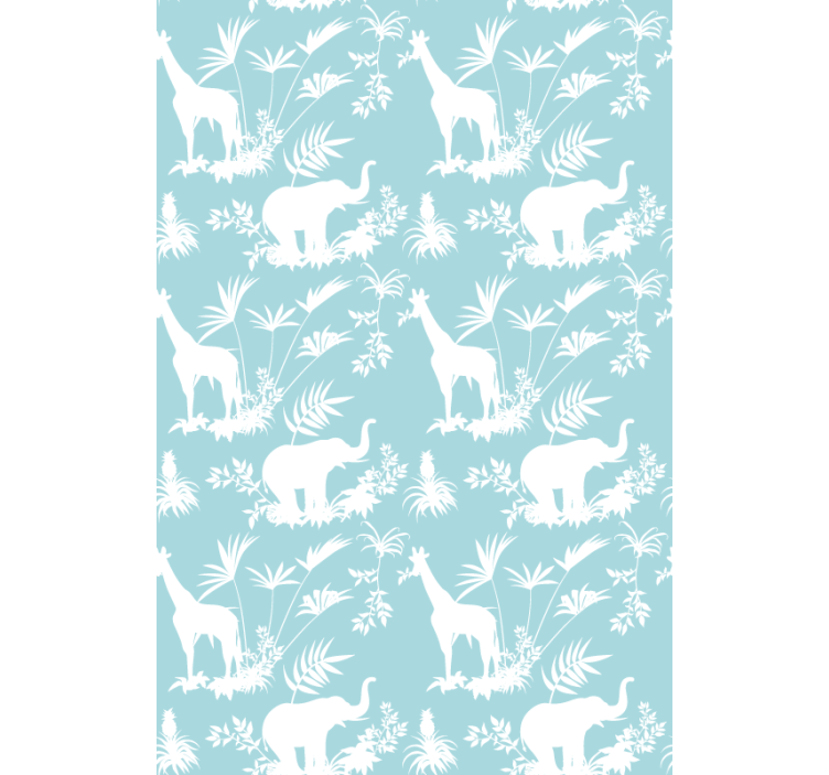 ELEPHANTS AND GIRAFFES animal roller blind - TenStickers
