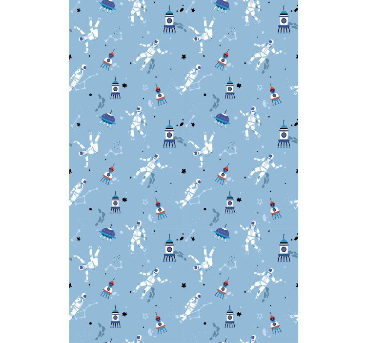 Astronauts and Rockets geek roller blind - TenStickers