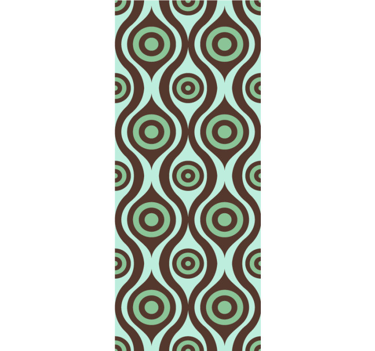 Irregular shapes 70's pattern roller blind - TenStickers