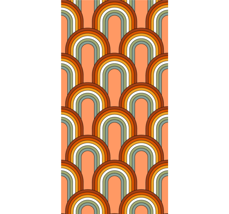Retro arch patterns vintage roller blind - TenStickers