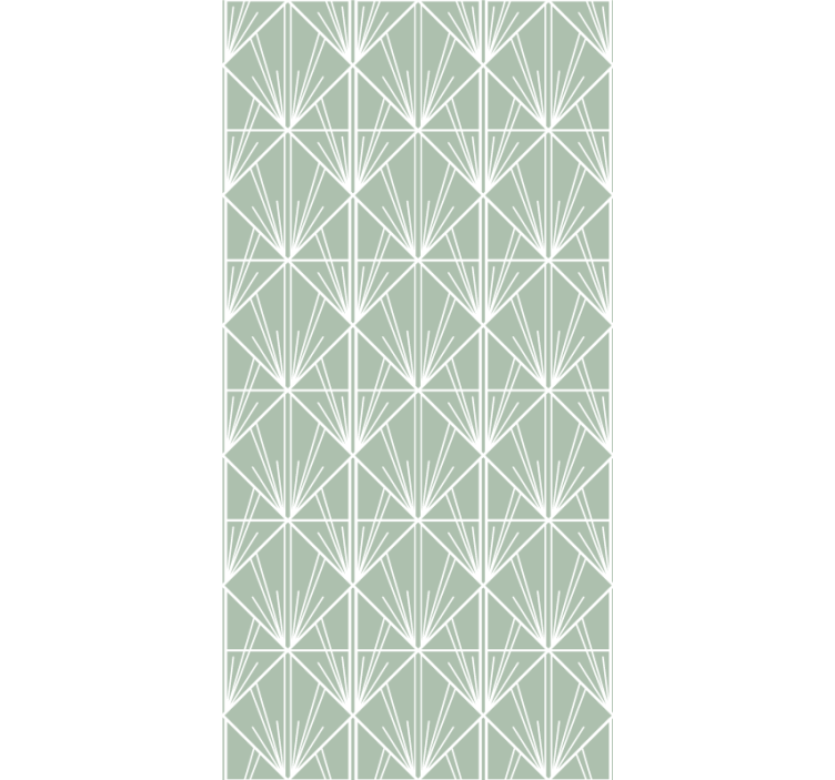 Geometric leaf pattern home office roller blind - TenStickers