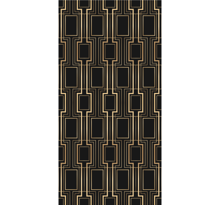 Golden and black deco pattern Elegant blind - TenStickers