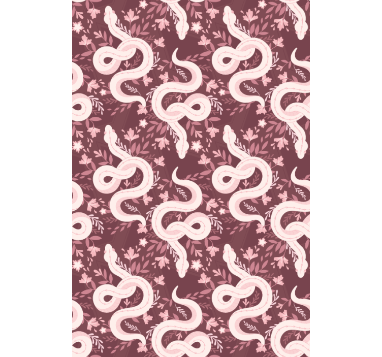 Coiling Serpents Floral animals roller blind - TenStickers