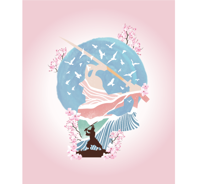 Japanese anime fighter art roller blind - TenStickers