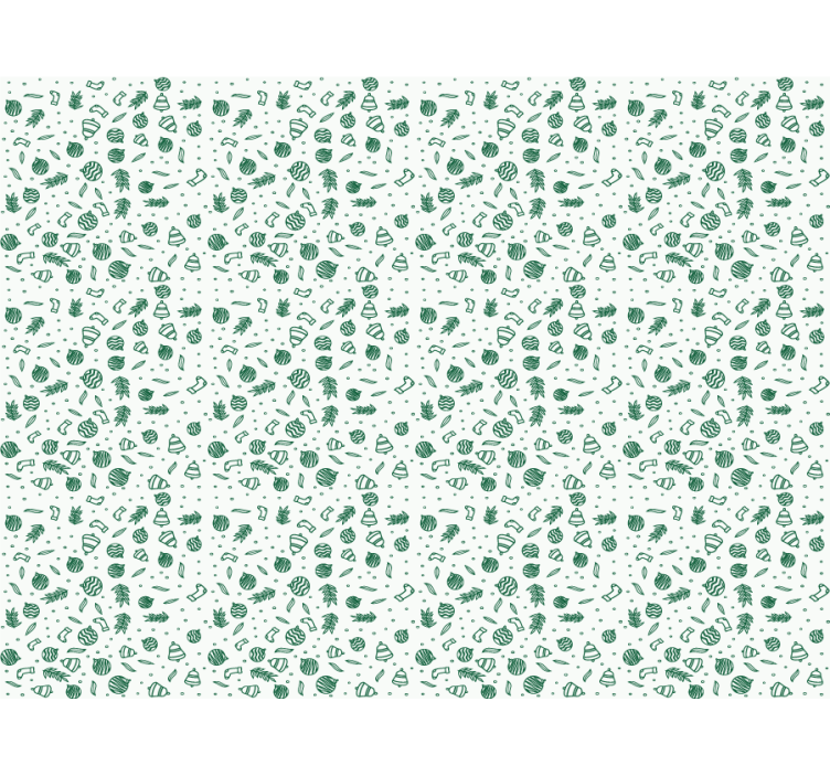 Christmas green motif original roller blind - TenStickers