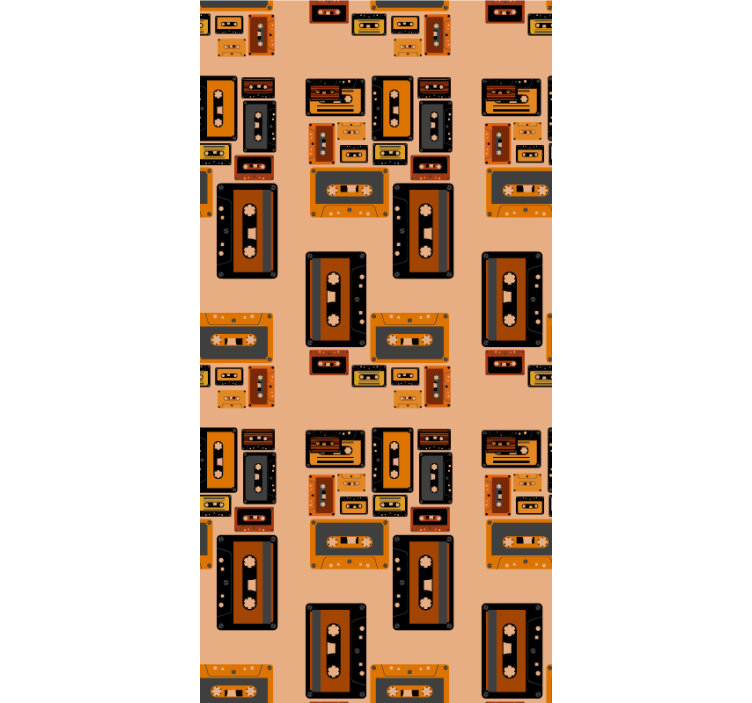 Retro cassette tapes vintage roller blind - TenStickers