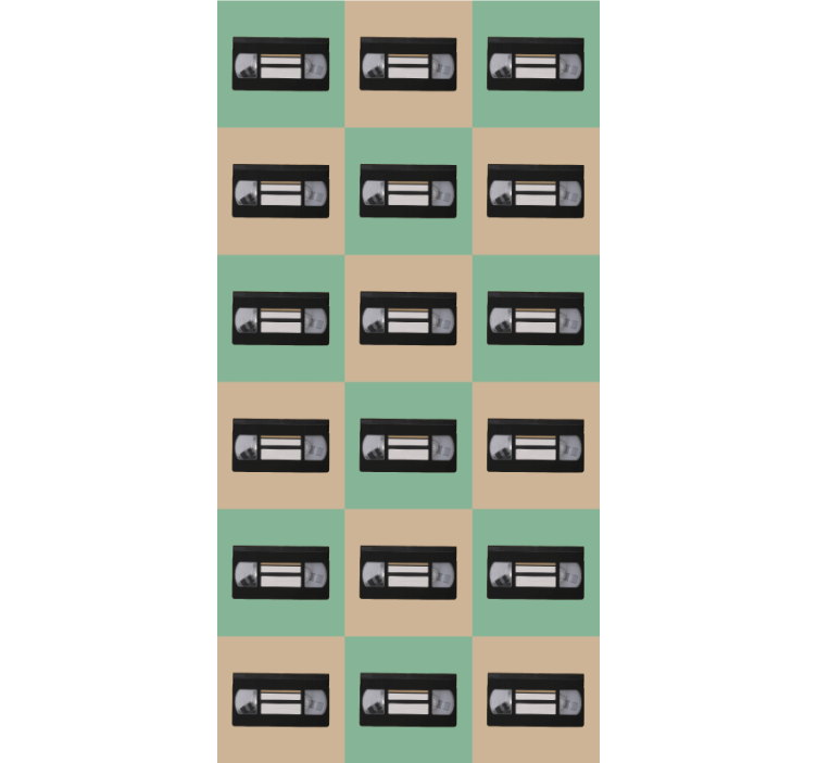 Retro tape pattern vintage roller blind - TenStickers