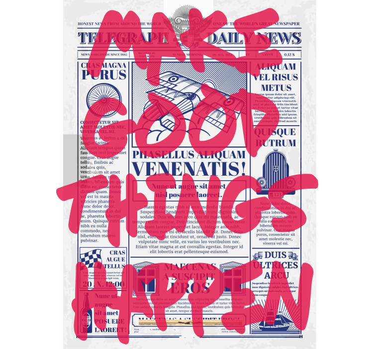 Good things happen custom roller blind - TenStickers
