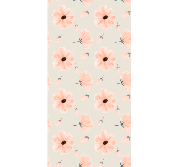 Pastel Floral Pattern roller blind flowers - TenStickers