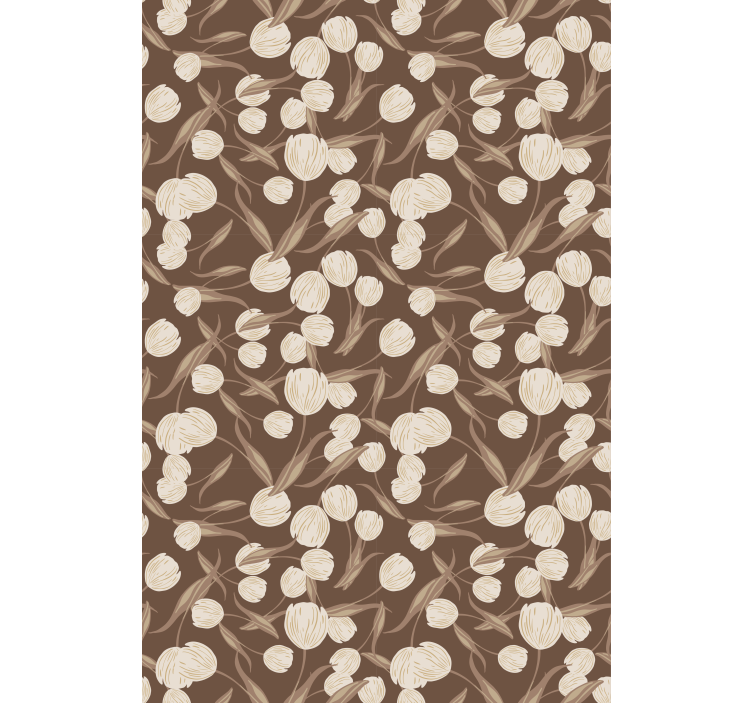 Floral Theme Motif roller blind flowers - TenStickers