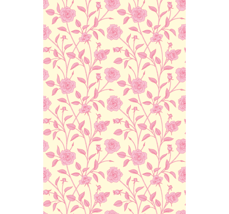 Pink Rose Floral roller blind flowers - TenStickers