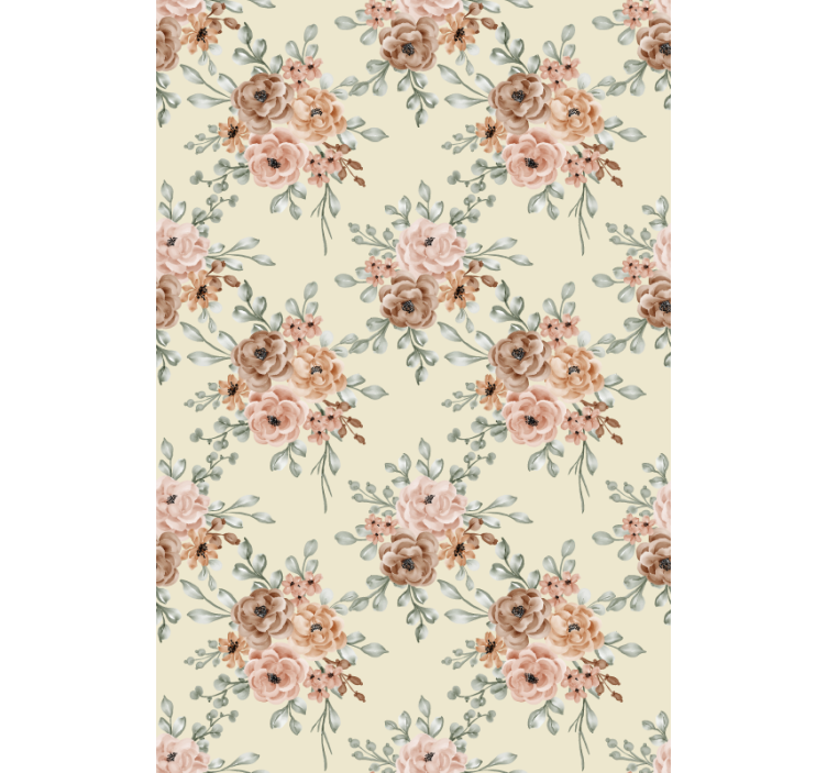 Gentle blossom composition roller blind flowers - TenStickers