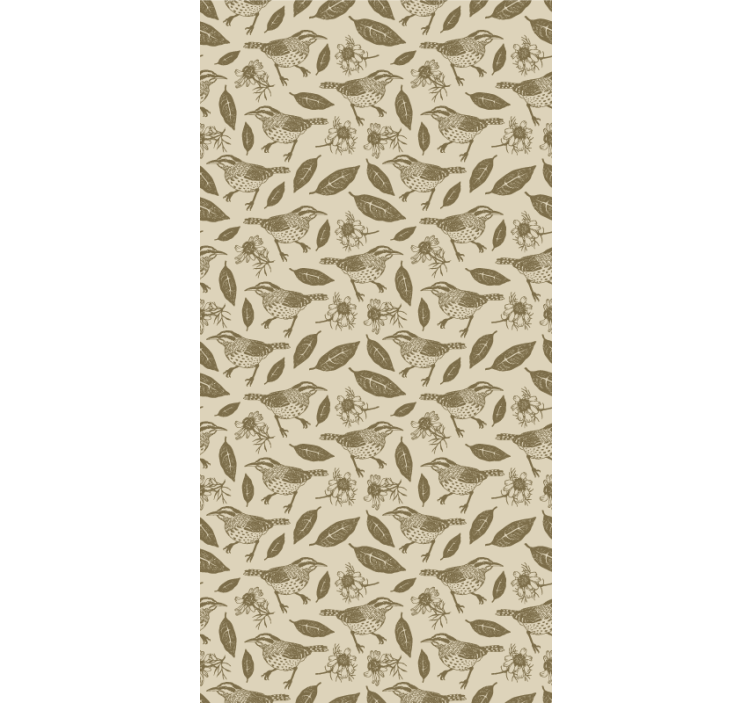 Birds in nature and plants Master bedroom blind - TenStickers