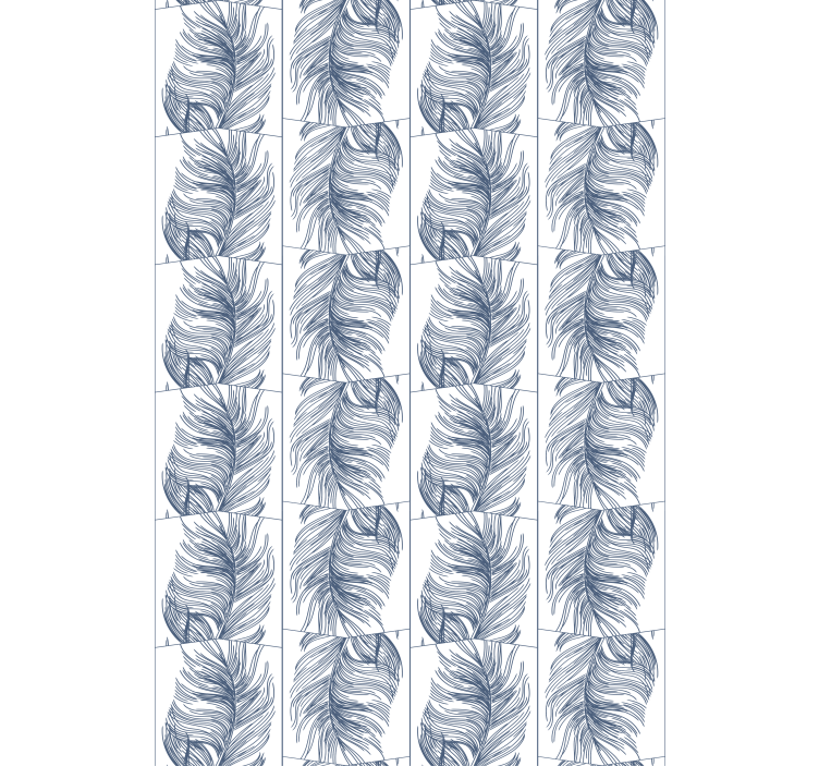 Stylised beige leaves roller blind flowers - TenStickers