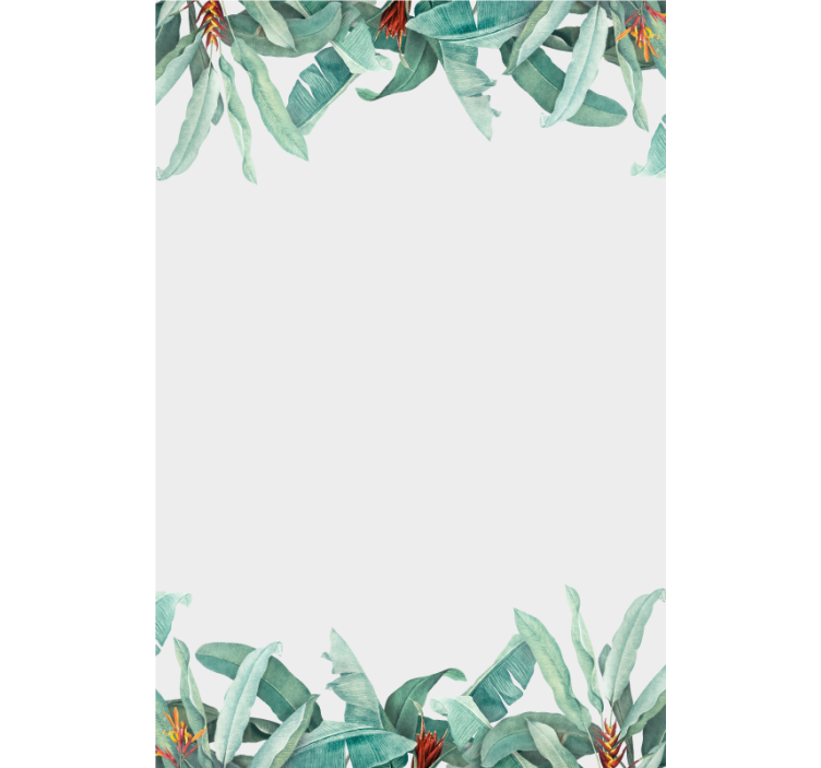 Tropical Leaf Border roller blind flowers - TenStickers