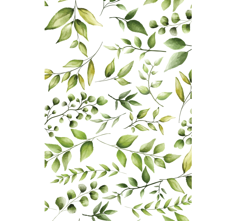 Stylish Greenery Pattern roller blind flowers - TenStickers