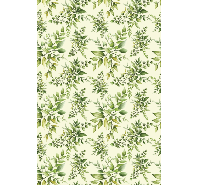 Lush Greenery Pattern roller blind flowers - TenStickers