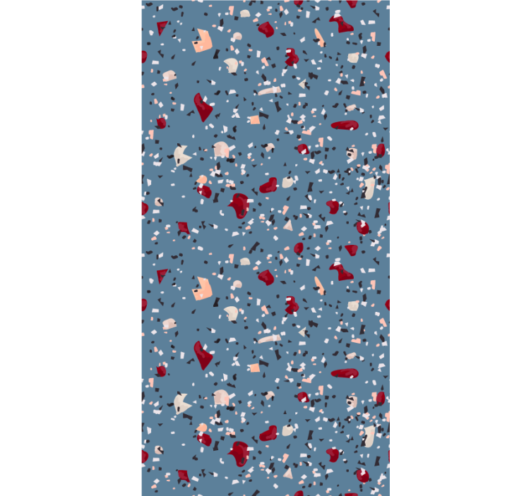 Blue geometric terrazzo textured roller blind - TenStickers