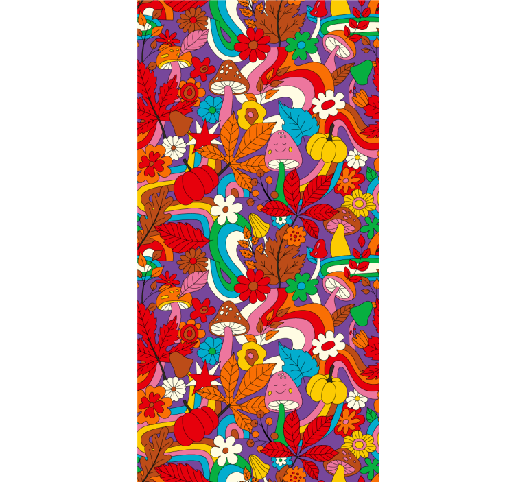 Colorful Mushroom Fantasy fun roller blind - TenStickers