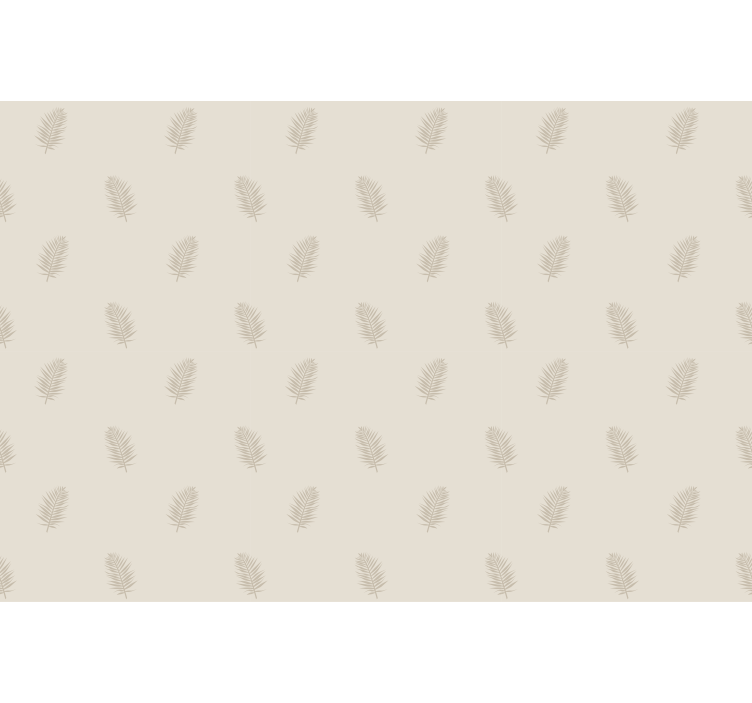 Beige leaf pattern roller blind flowers - TenStickers