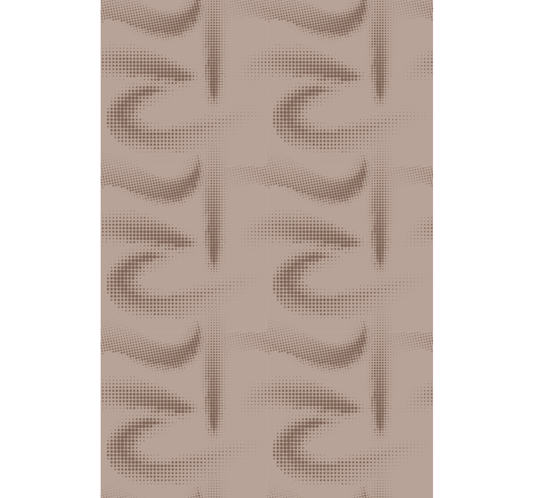 Brown curved patterned textured roller blind - TenStickers