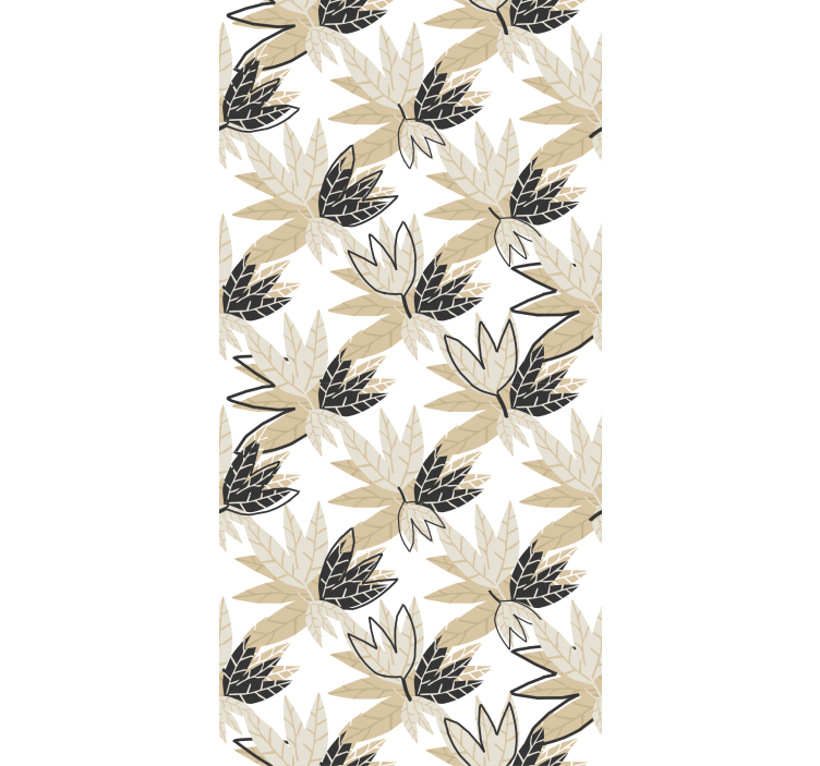 Stylish Leaf Motif roller blind flowers - TenStickers