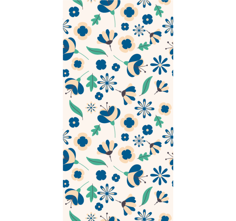 Botanical Floral Pattern roller blind flowers - TenStickers