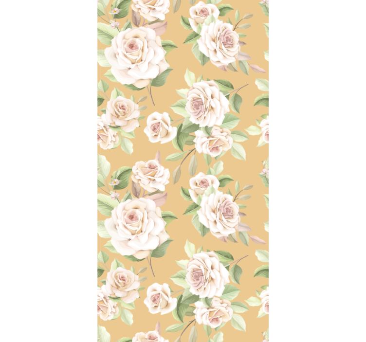 Blooming rose pattern roller blind flowers - TenStickers