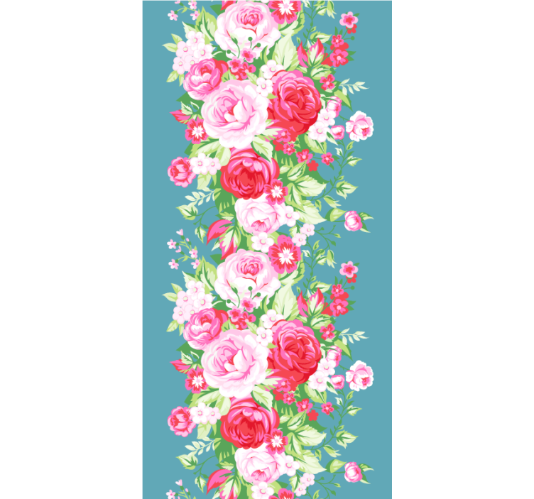 Roses and Blossoms floral roller blind - TenStickers
