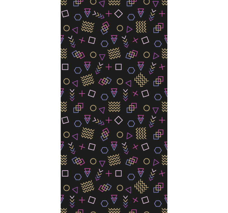 Colorful doodles 80s  Vintage roller blind - TenStickers