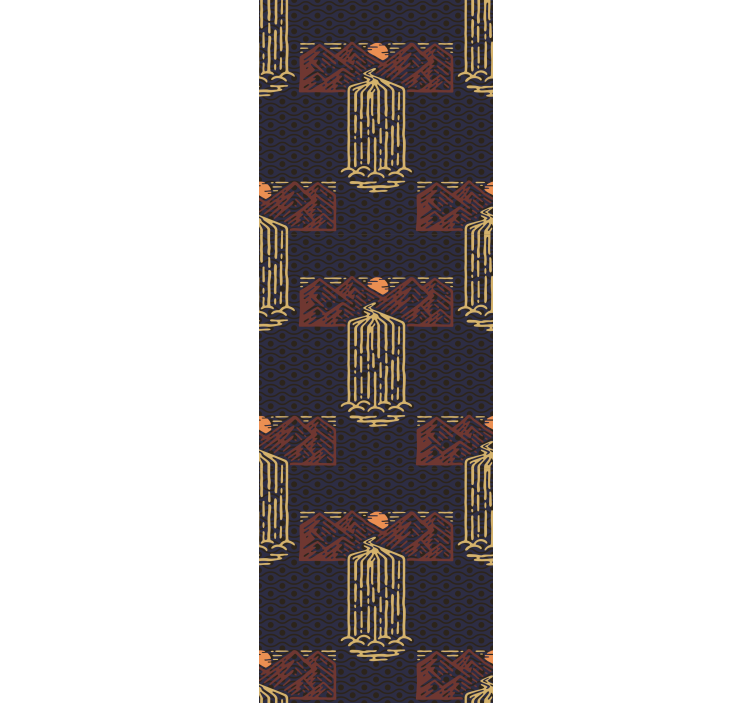 Sunset with waterfalls vintage roller blind - TenStickers