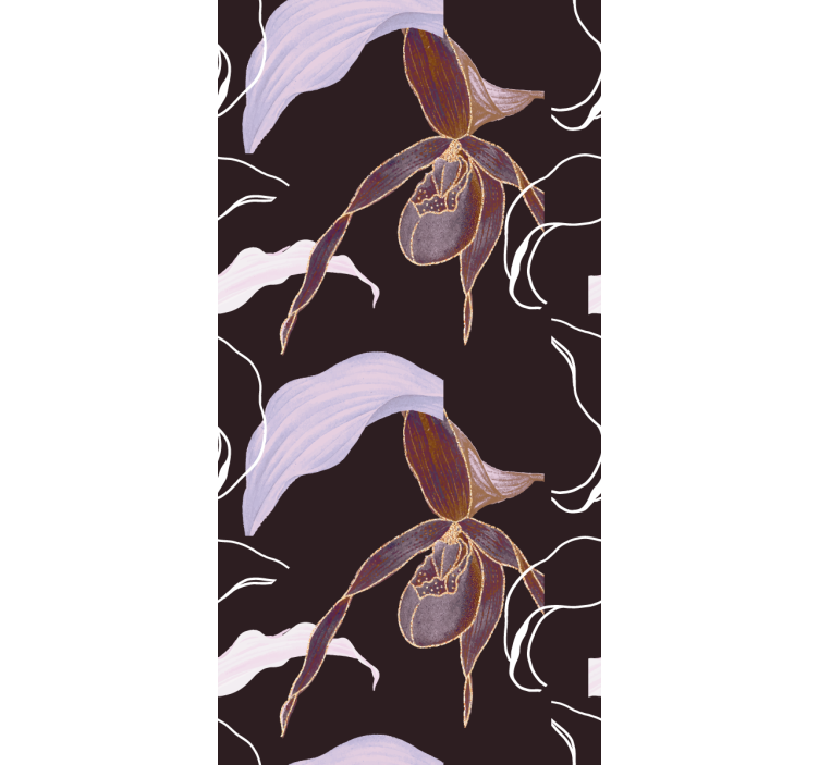 Orchid Floral Pattern roller blind flowers - TenStickers