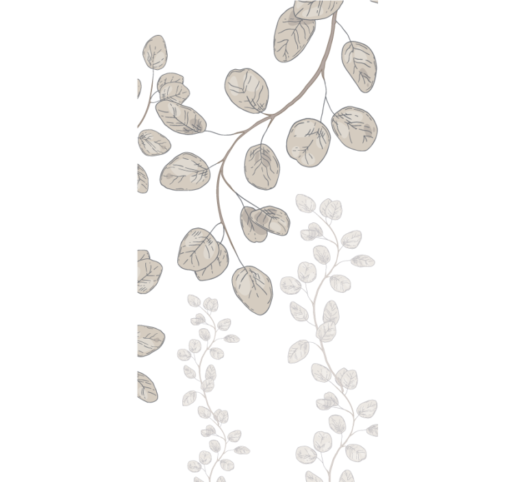 Thin leaves pattern roller blind flowers - TenStickers