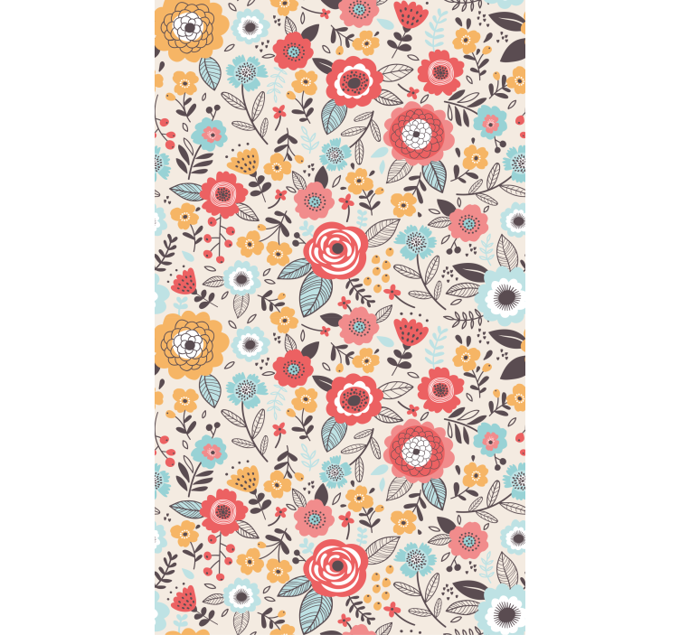 Vibrant Botanical Arrangement roller blind flowers - TenStickers