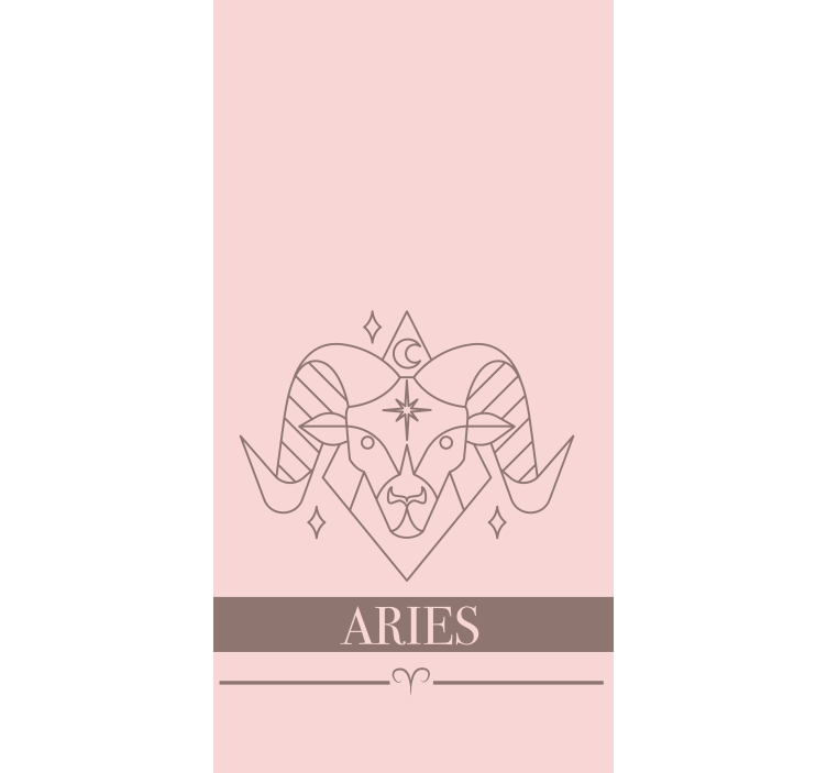 Aries zodiac symbol custom roller blind - TenStickers
