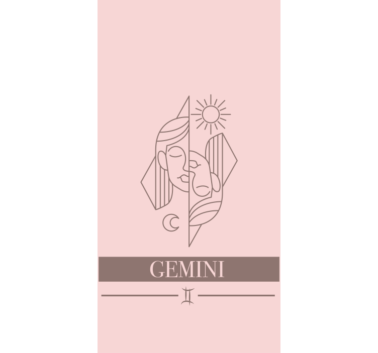 Gemini Zodiac Design custom roller blind - TenStickers