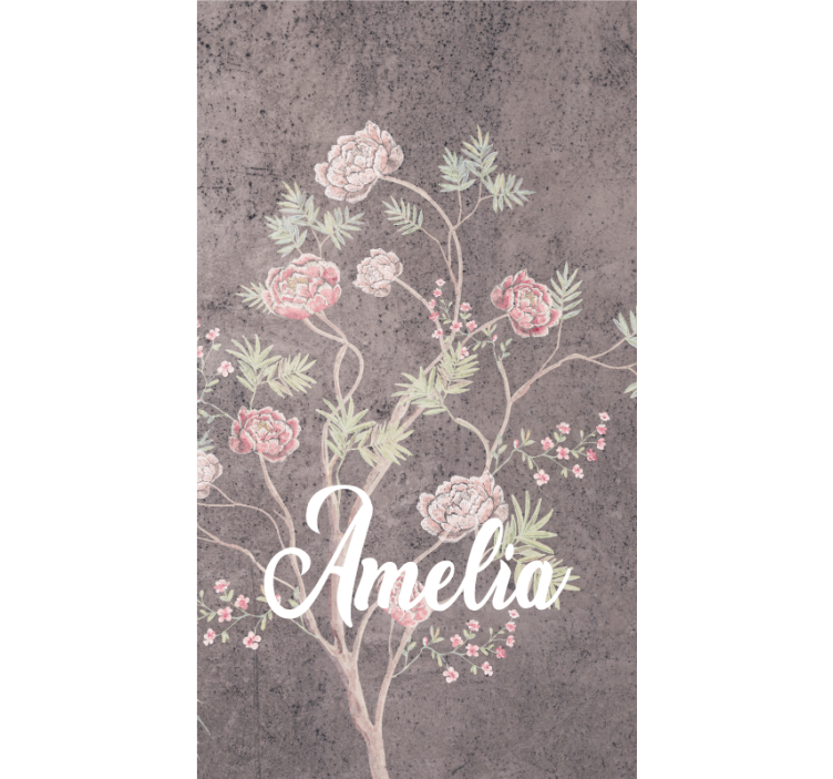 Personalized Floral Elegance roller blind flowers - TenStickers