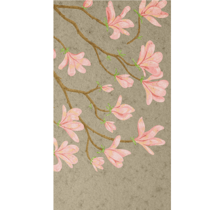 Gentle Pink Flowers roller blind flowers - TenStickers