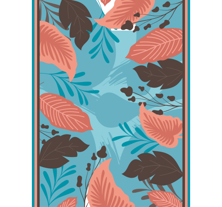 Leafy Floral Arrangement roller blind flowers - TenStickers