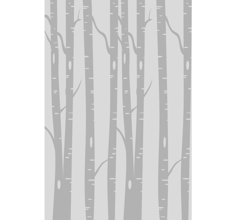 Tall birches forest scandinavian Tree blind - TenStickers