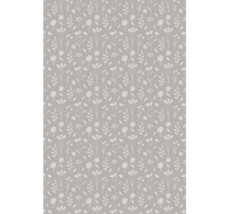 Grey gentle bloom roller blind flowers - TenStickers