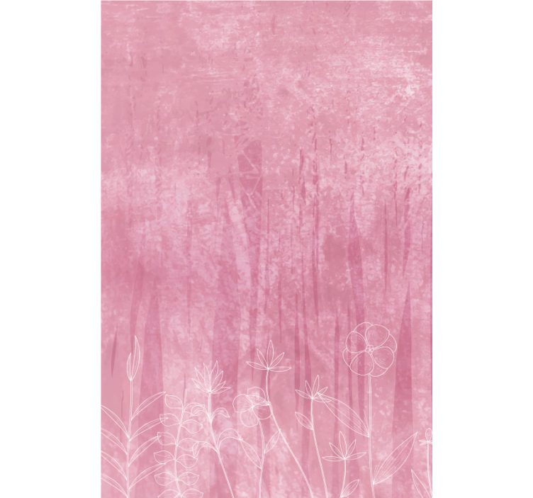 Floral silhouette design roller blind flowers - TenStickers