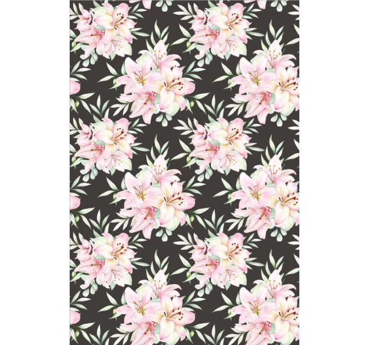 Lily pattern roller blind flowers - TenStickers
