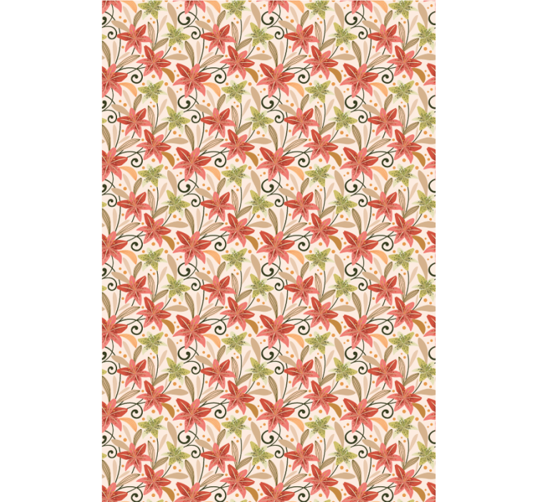 Floral roller blind with lively flower design - TenStickers