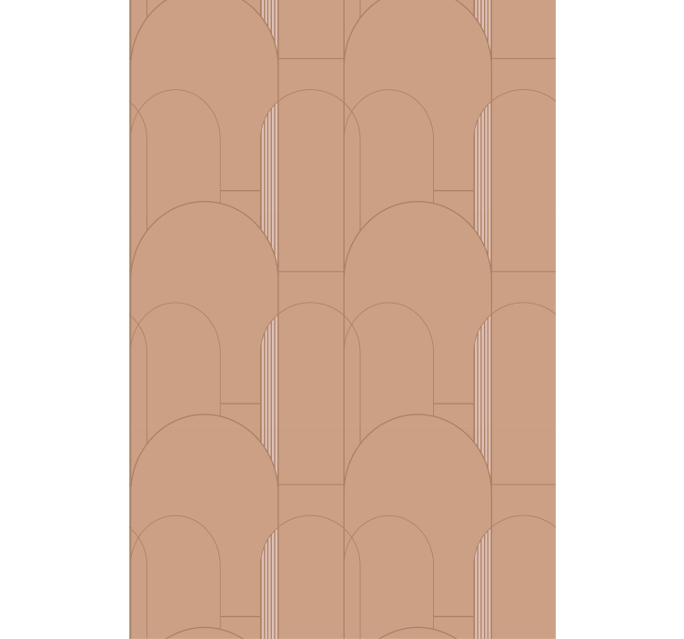 Terracotta geometric pattern roller blind - TenStickers