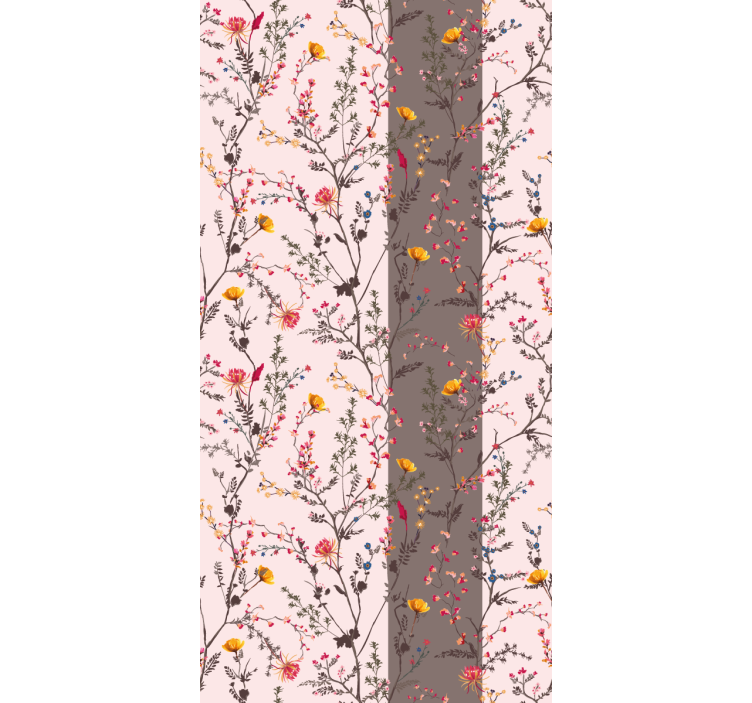 Elegant bird motif roller blind flowers - TenStickers