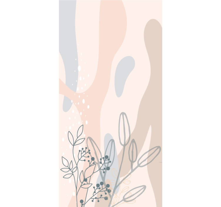 Elegant Floral Silhouette roller blind flowers - TenStickers